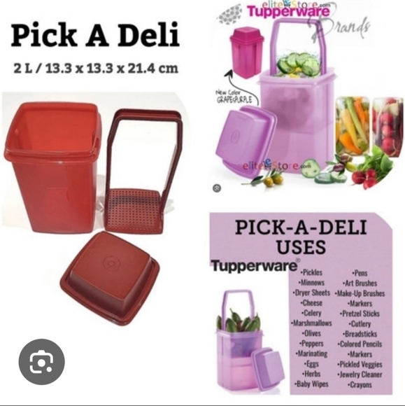 TUPPERWARE Pic A Deli Container Blue - Picture 8 of 8